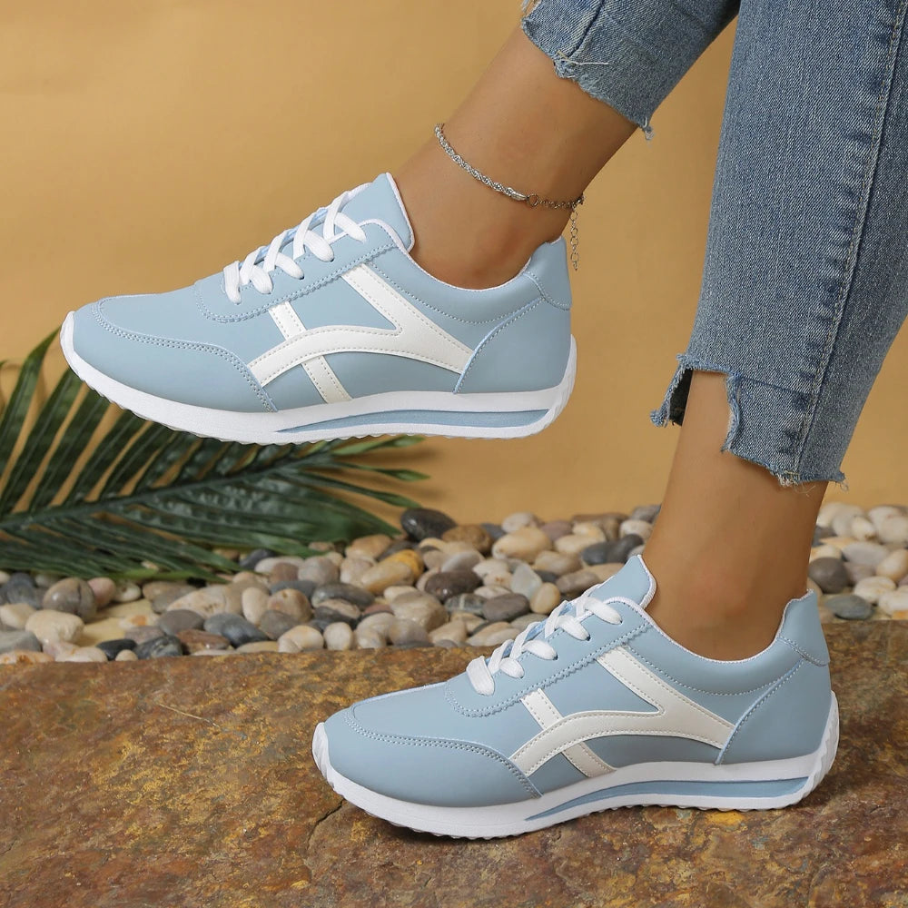 Sneakers Women New Sports Shoes Women's Small White Shoes Fashion Round Toe Lace Up Comfortable Lightweight Running Shoes