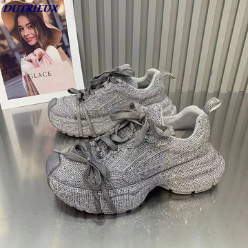 Sneakers Sport Casual Fashionable Customized Design Shoes Footwear Factory Cost Shiny 2024 Women Shoe